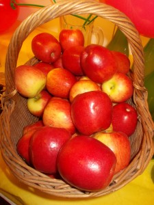 Little Red Riding Hood (symbol of Idunn, goddess of Apples and fertility)  would have been proud of the baskets of bright red donated fruit