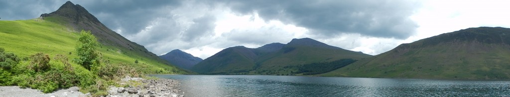 Lonesome Splendour: looking up Wastwater to Wasdale Head, with Yewbarrow on left, Scafell and the Wasdale Screes on right