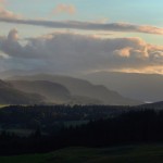 Misty Evening Light Over Upper Spey Valley