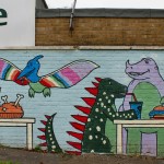Crystal Palace Park Cafe Dinosaur Mural. Ian Alexander
