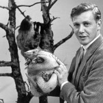 David Attenborough and armadillo c 1953 (BBC)