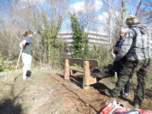 New bench on the mound