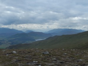 Rhacomitrium heath on the Monadhliath Mountains