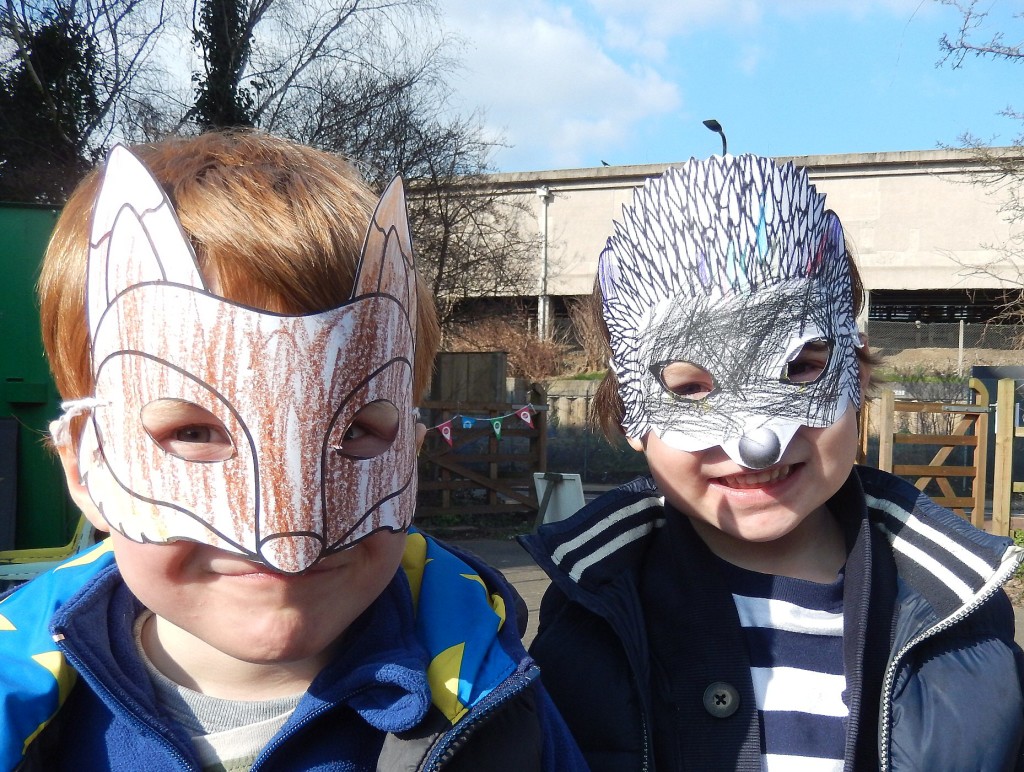 Fox and Hedgehog Masks