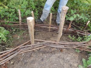 Newly-constructed flood fences